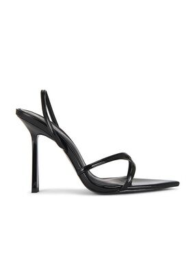 FEMME LA Sunset Sandal in Black Patent | LIKE NEW